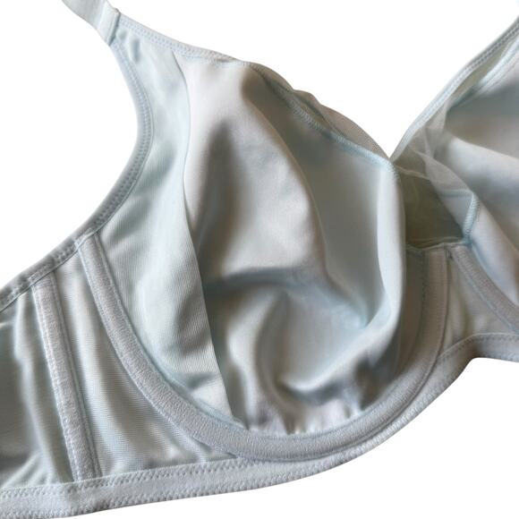 NWT Delimira Full Coverage Light Blue Bra 40C Underwire W681A Pastel Mesh - Picture 5 of 8